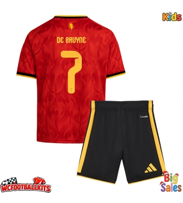 Belgium Kevin De Bruyne #7 Replica Home Stadium Kit for Kids World Cup 2026 Short Sleeve (+ pants)